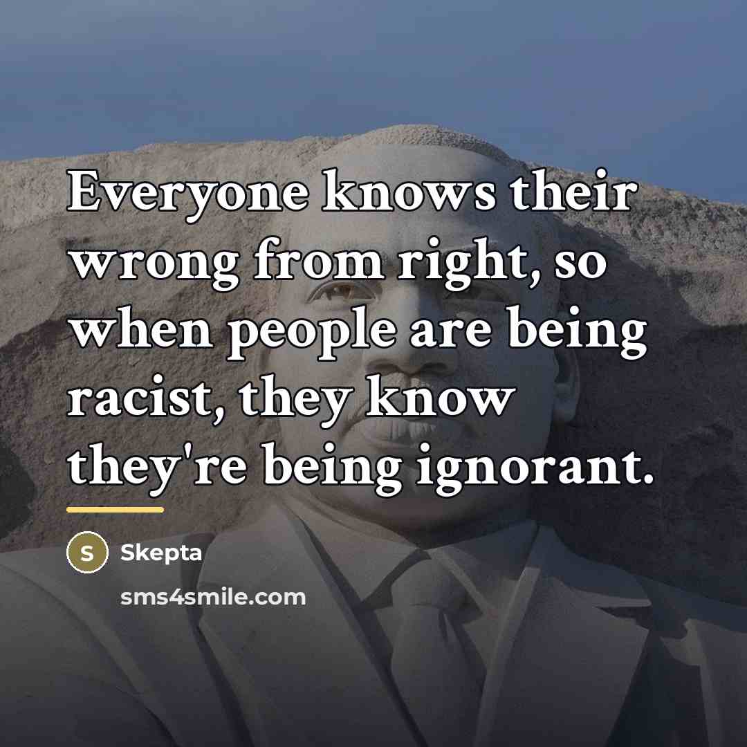 “Everyone knows their wrong from right, so when people are…” quote by Skepta