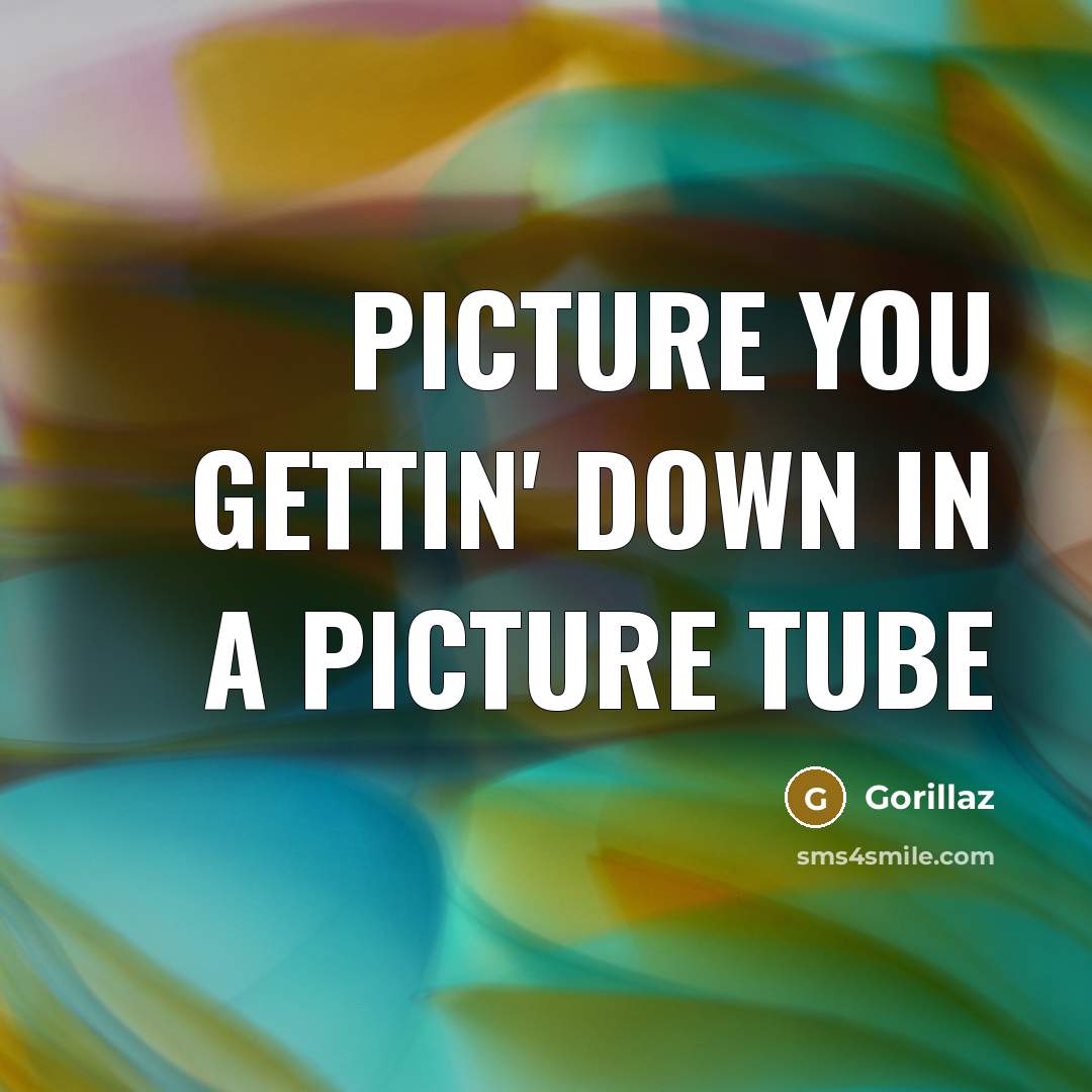 “Picture you gettin' down in a picture tube” quote by Gorillaz