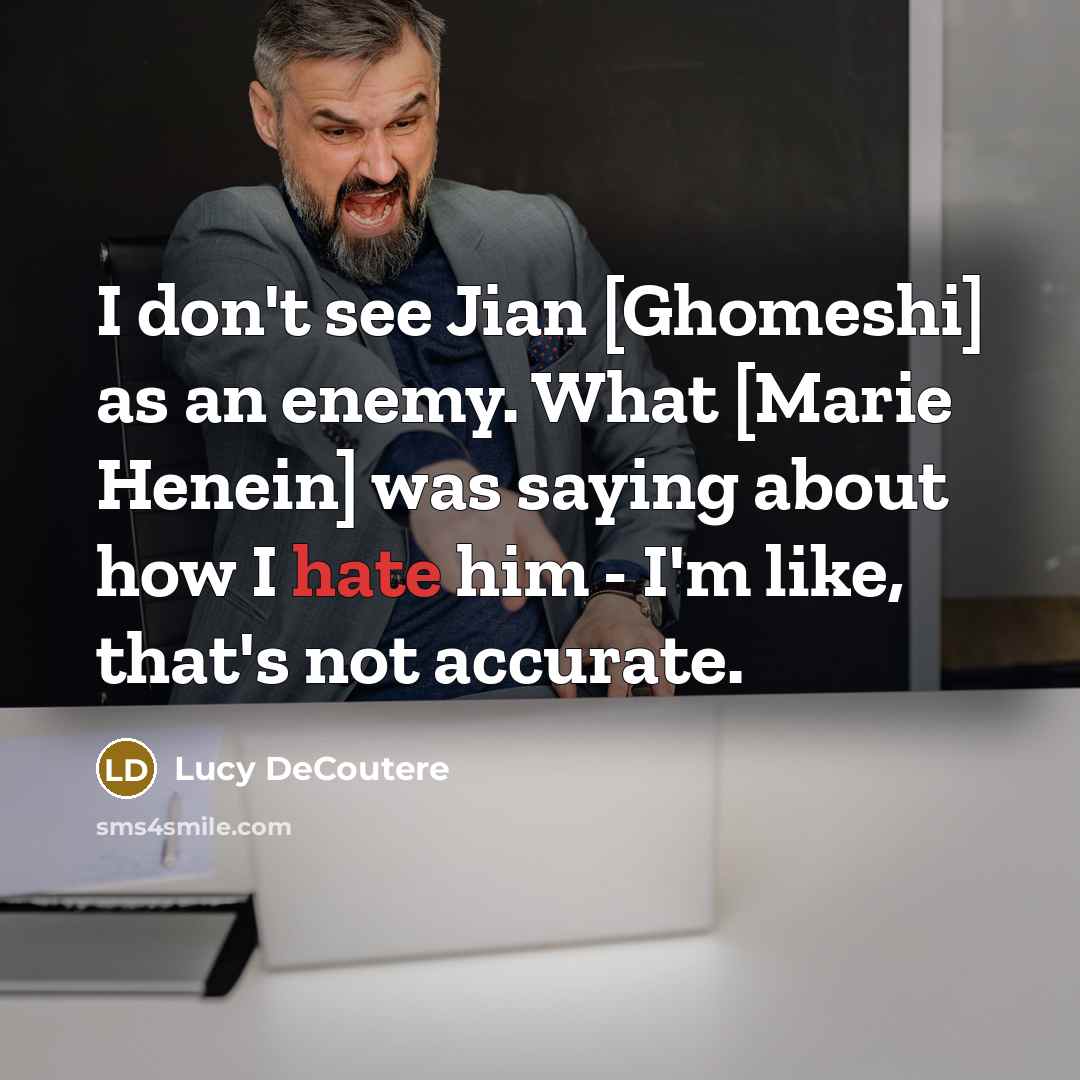 “I don't see Jian [Ghomeshi] as an enemy. What [Marie…” quote by Lucy DeCoutere