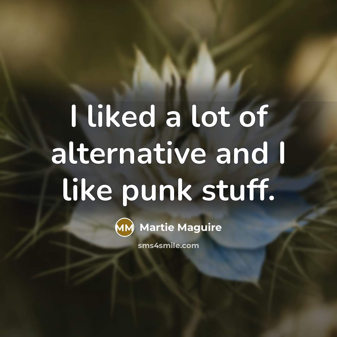 “I liked a lot of alternative and I like punk stuff.” quote by Martie Maguire