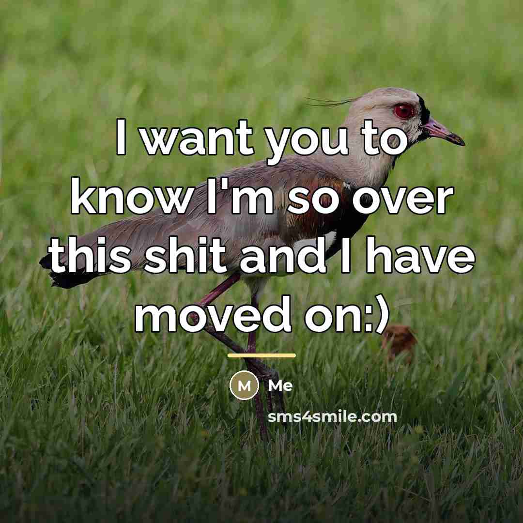 “I want you to know I'm so over this shit…” quote by Me