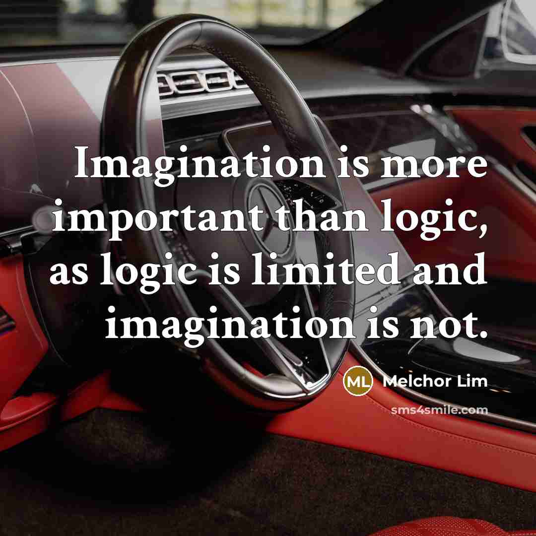 “Imagination is more important than logic, as logic is limited…” quote by Melchor Lim