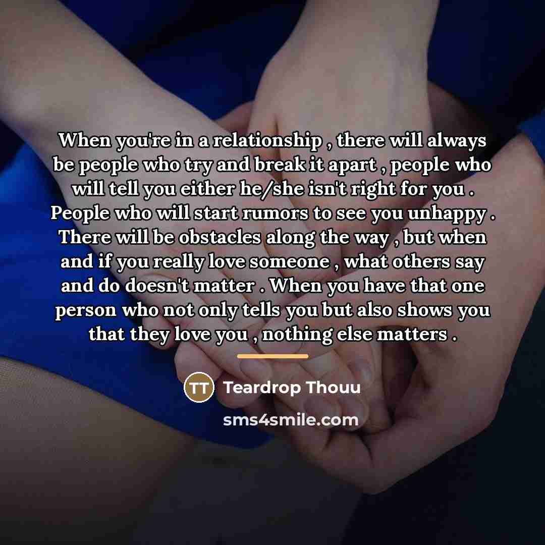 “When you're in a relationship , there will always be…” quote by Teardrop Thouu
