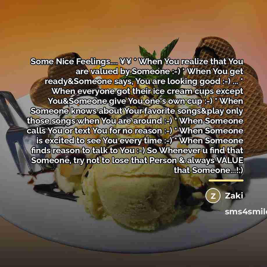 “Some Nice Feelings.... ¥¥ * When You realize that You…” quote by Zaki