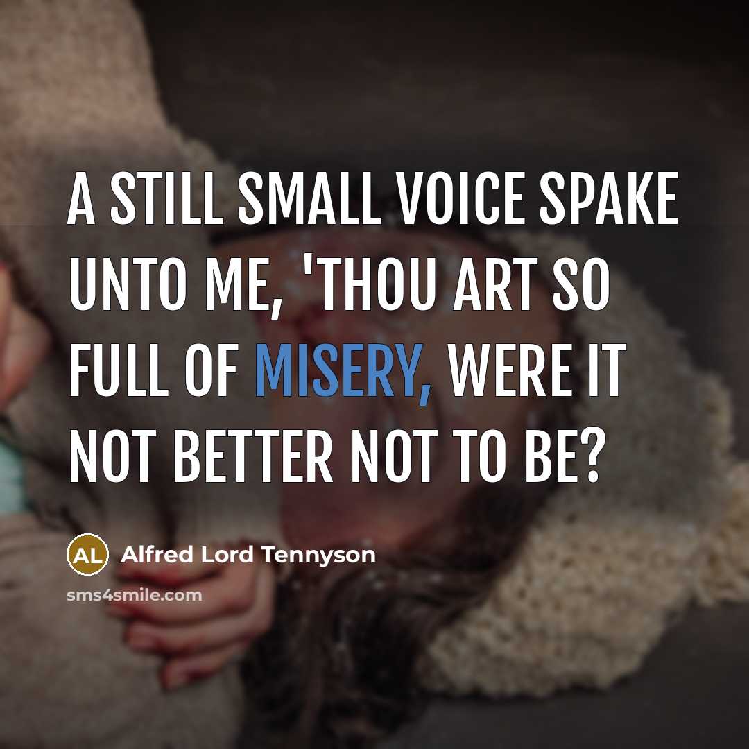 “A still small voice spake unto me, 'Thou art so…” quote by Alfred Lord Tennyson