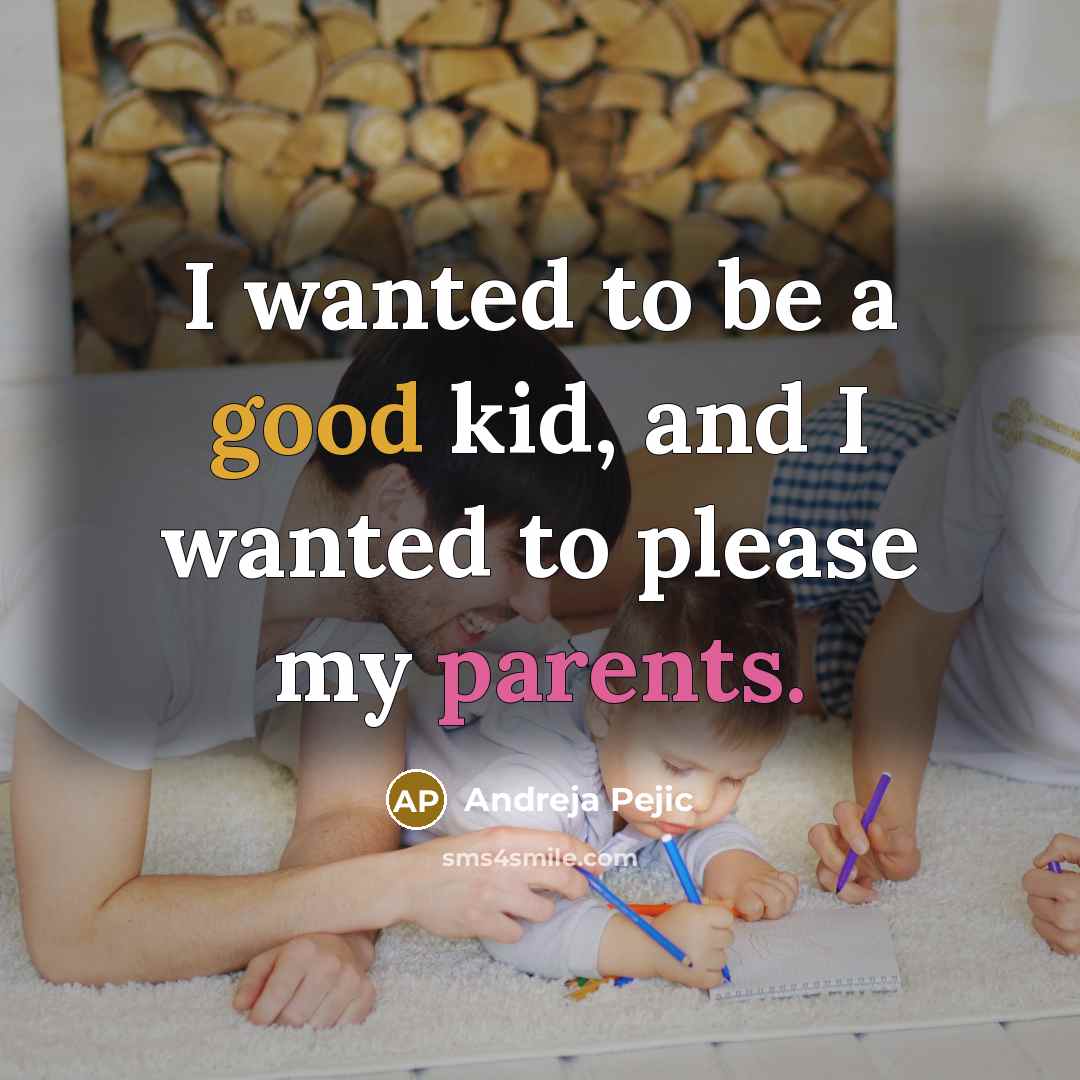 “I wanted to be a good kid, and I wanted…” quote by Andreja Pejic