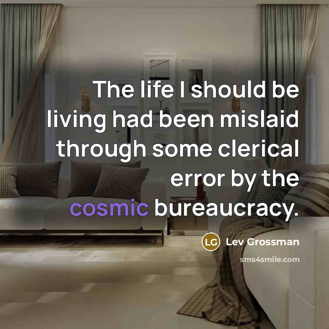 “The life I should be living had been mislaid through…” quote by Lev Grossman