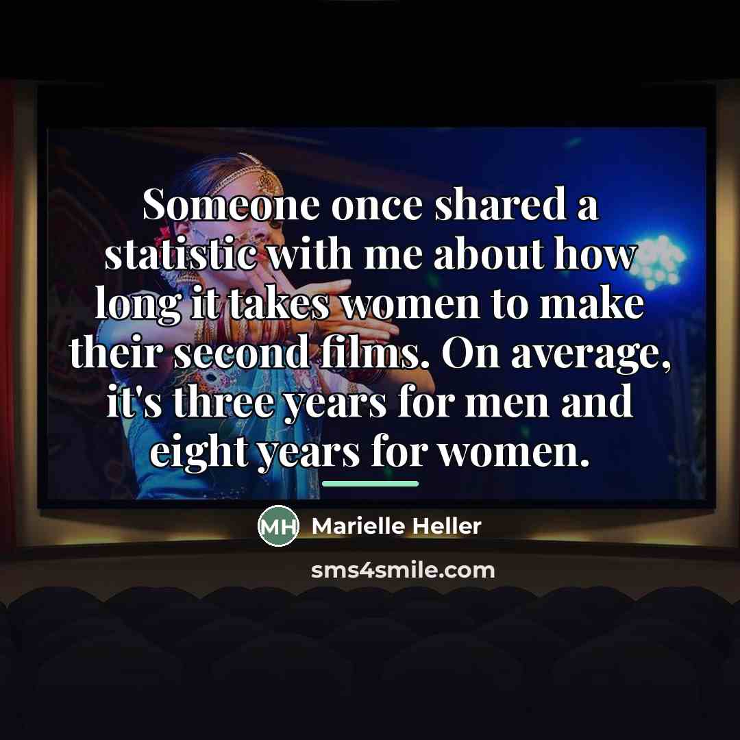 “Someone once shared a statistic with me about how long…” quote by Marielle Heller
