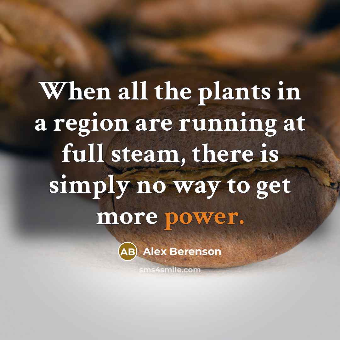 “When all the plants in a region are running at…” quote by Alex Berenson