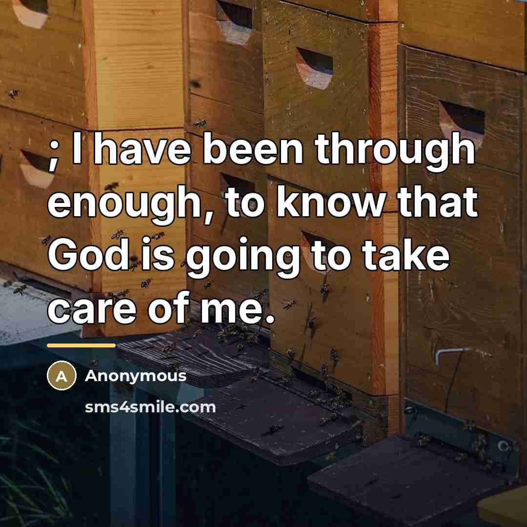 “; I have been through enough, to know that God…” quote by Anonymous