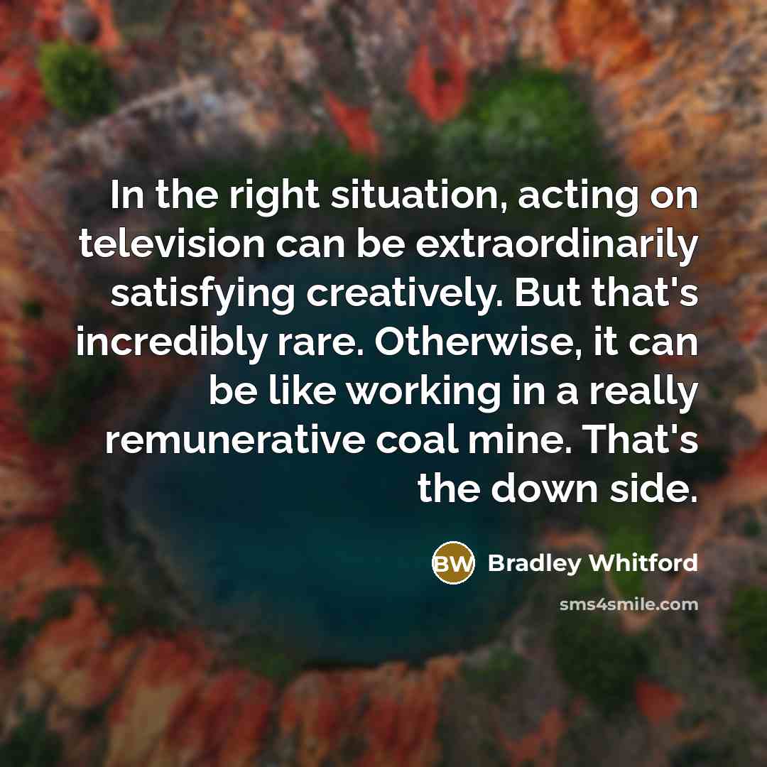 “In the right situation, acting on television can be extraordinarily…” quote by Bradley Whitford