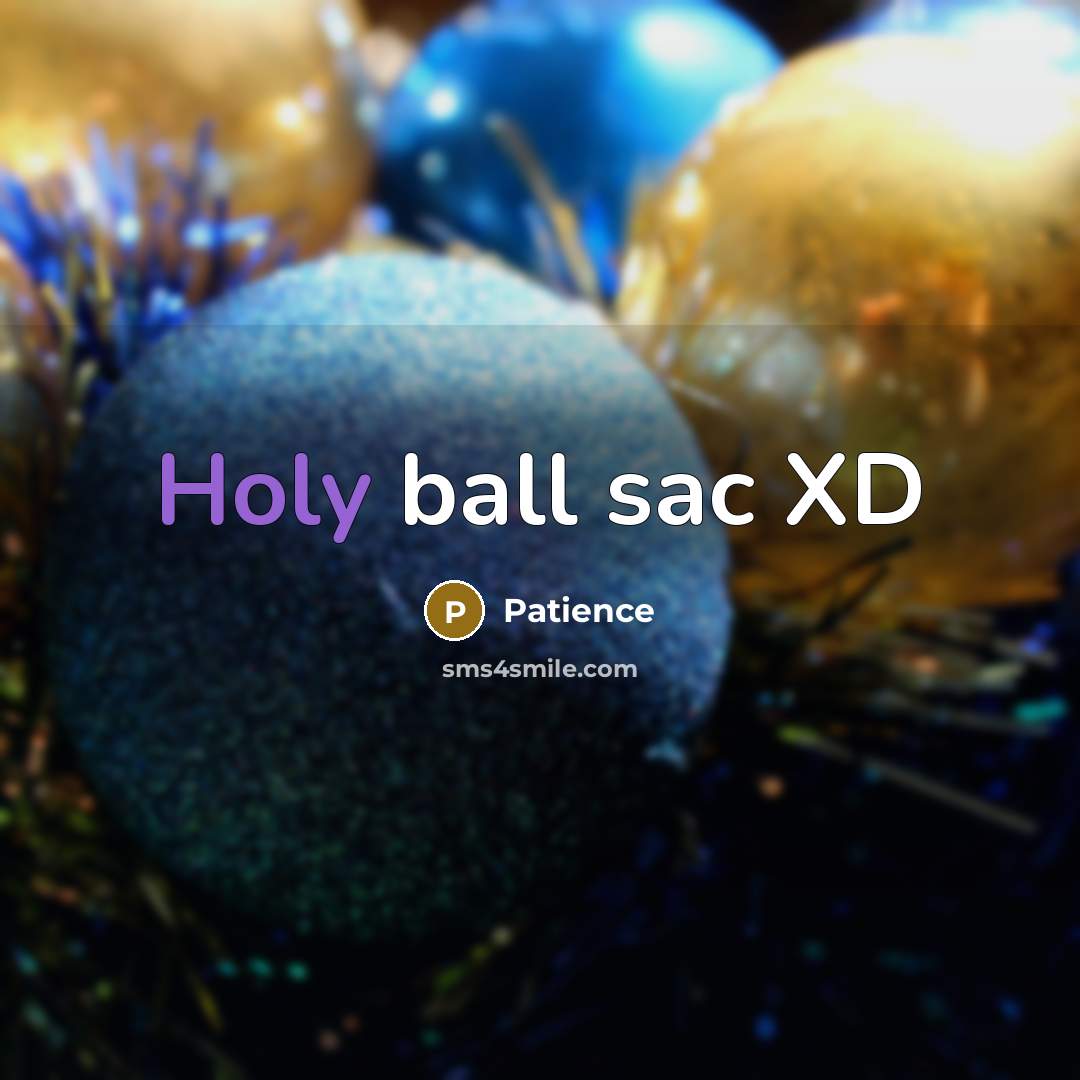 “Holy ball sac XD…” quote by Patience