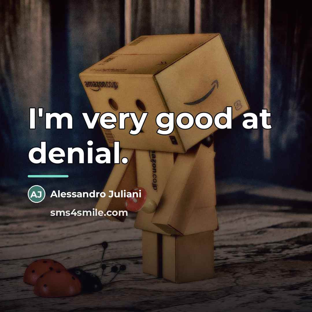 “I'm very good at denial.…” quote by Alessandro Juliani