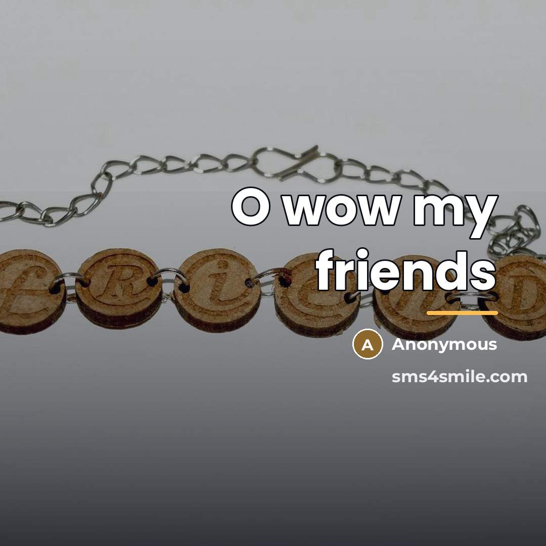 “O wow my friends” quote by Anonymous