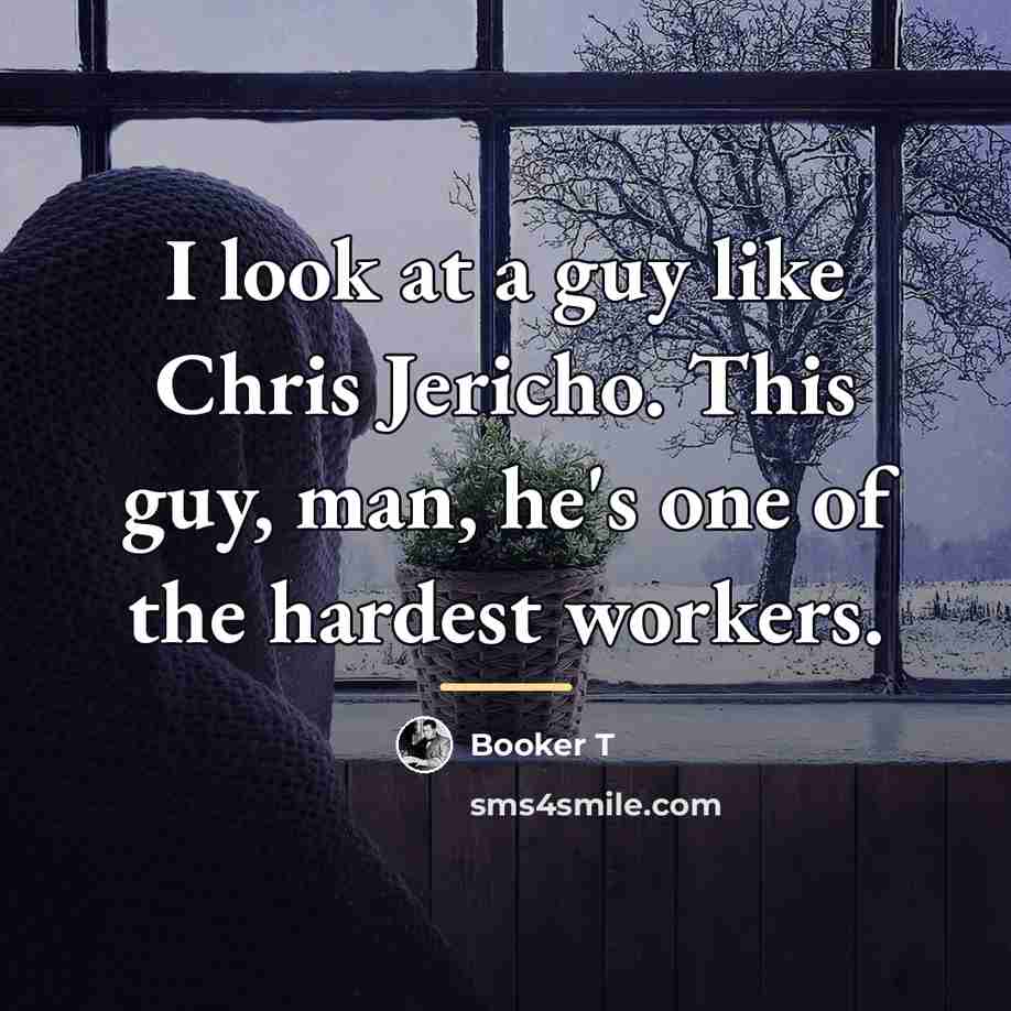 “I look at a guy like Chris Jericho. This guy,…” quote by Booker T