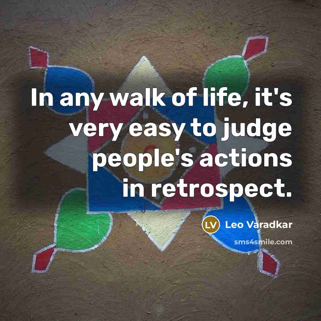 “In any walk of life, it's very easy to judge…” quote by Leo Varadkar