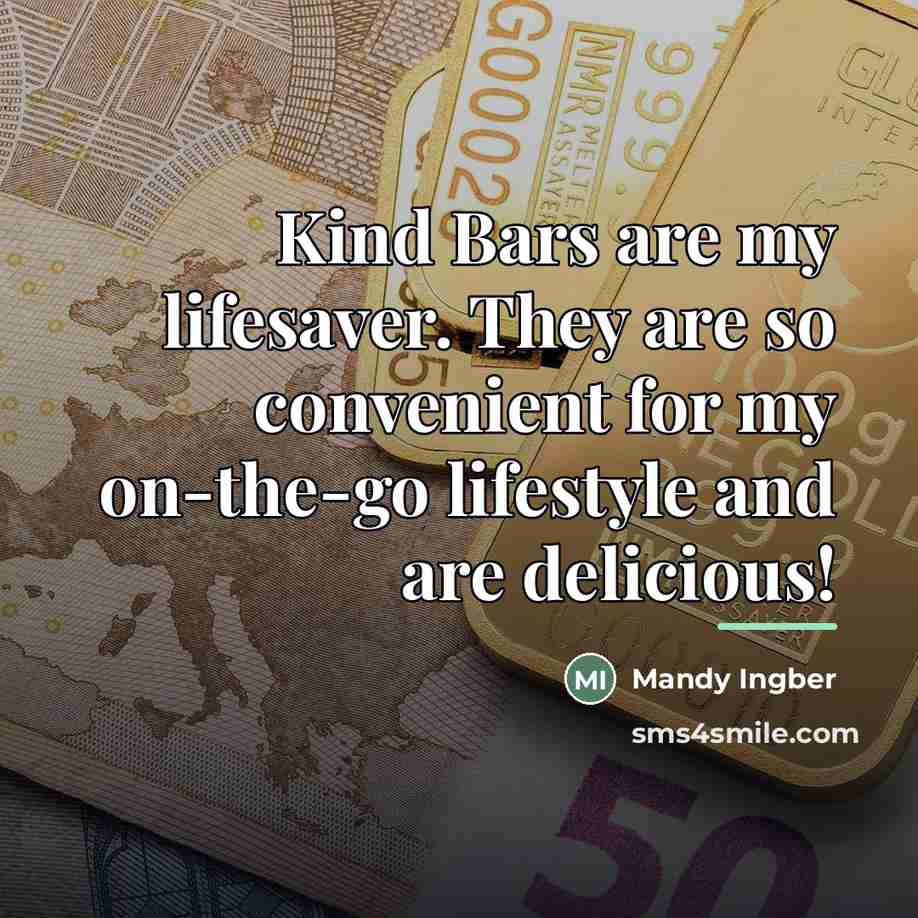 “Kind Bars are my lifesaver. They are so convenient for…” quote by Mandy Ingber