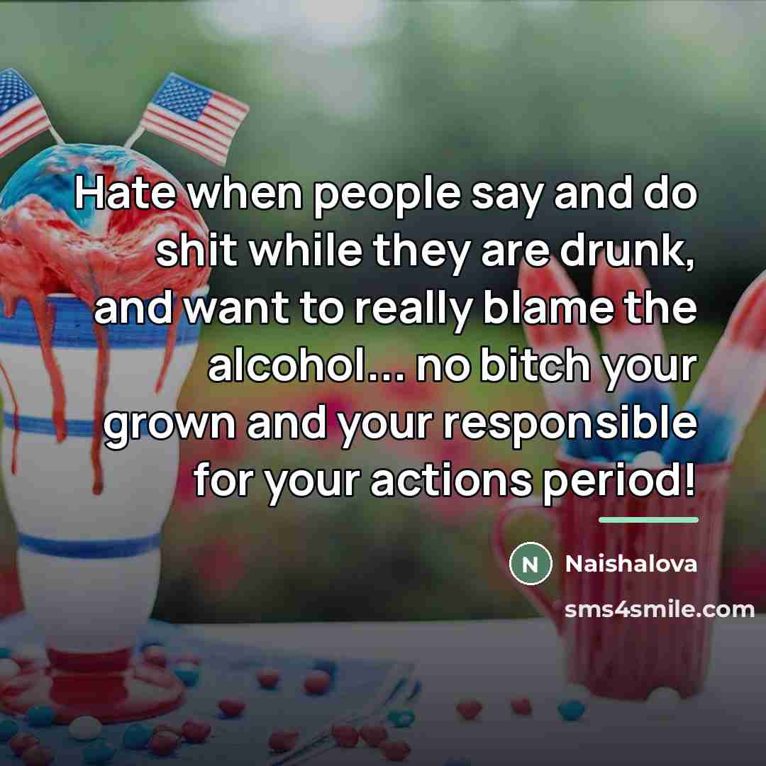 “Hate when people say and do shit while they are…” quote by Naishalova