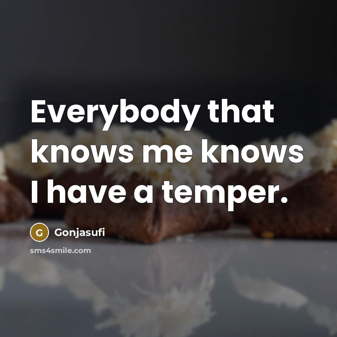 “Everybody that knows me knows I have a temper.…” quote by Gonjasufi