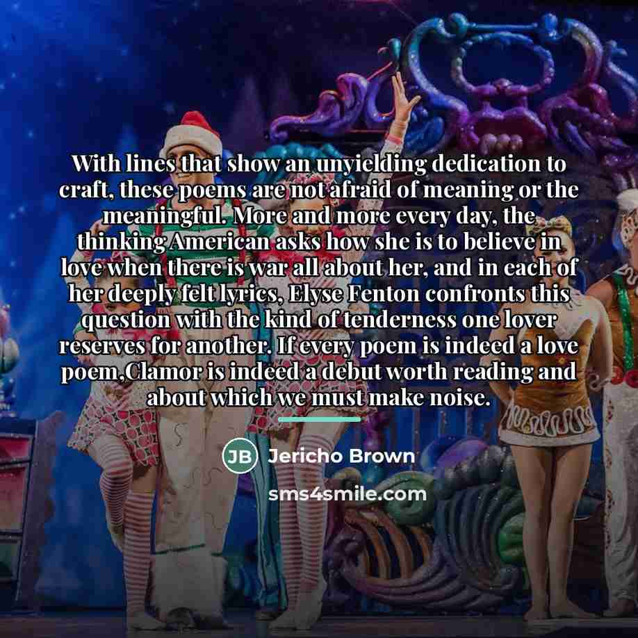 “With lines that show an unyielding dedication to craft, these…” quote by Jericho Brown