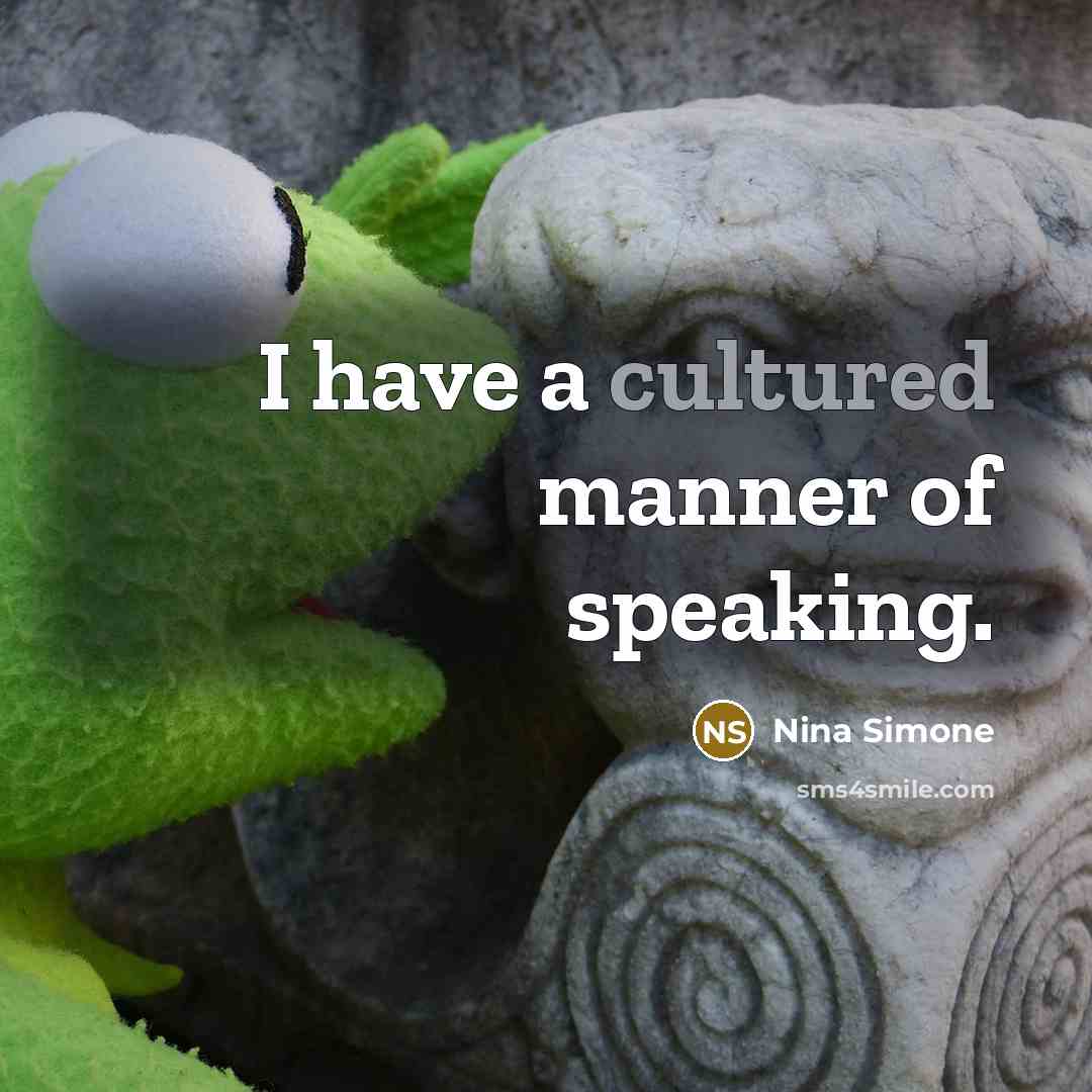 “I have a cultured manner of speaking.…” quote by Nina Simone