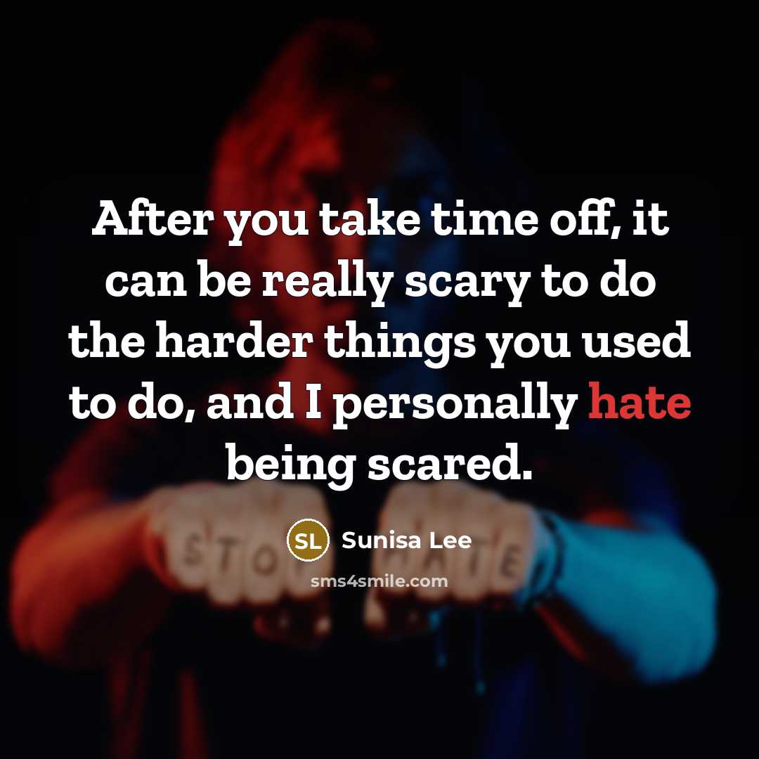 “After you take time off, it can be really scary…” quote by Sunisa Lee