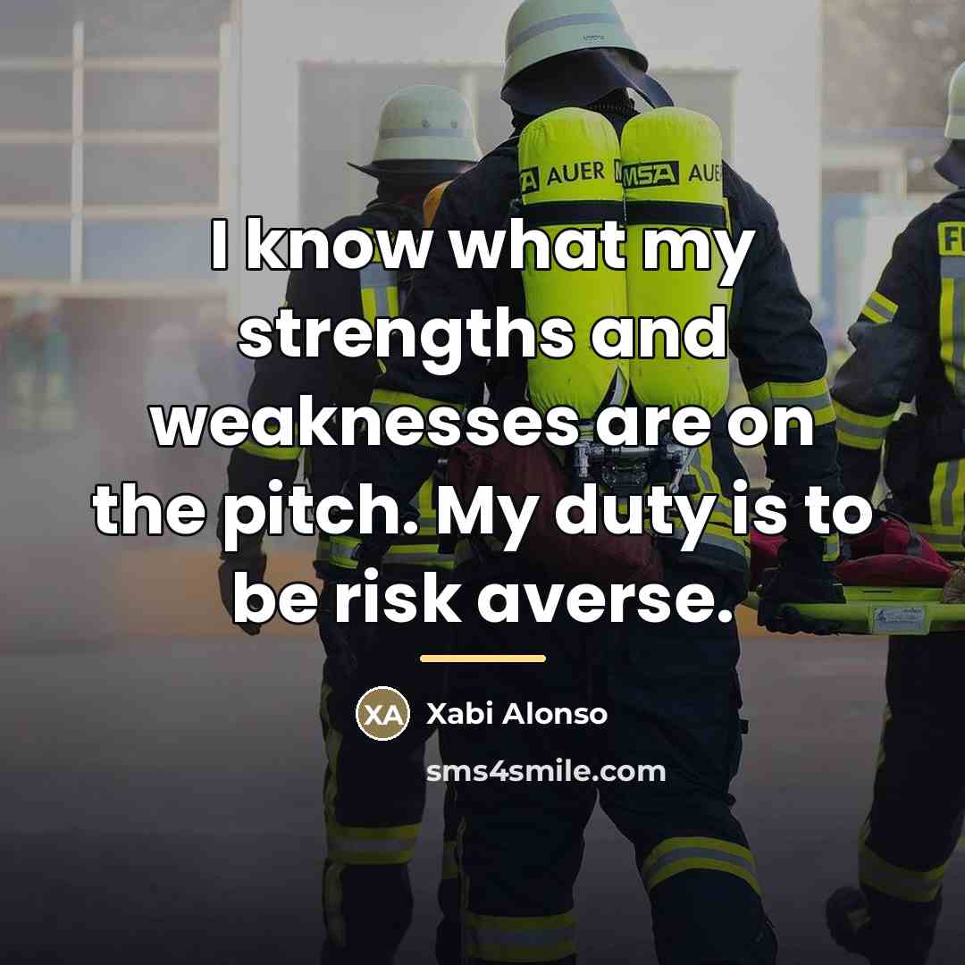 “I know what my strengths and weaknesses are on the…” quote by Xabi Alonso