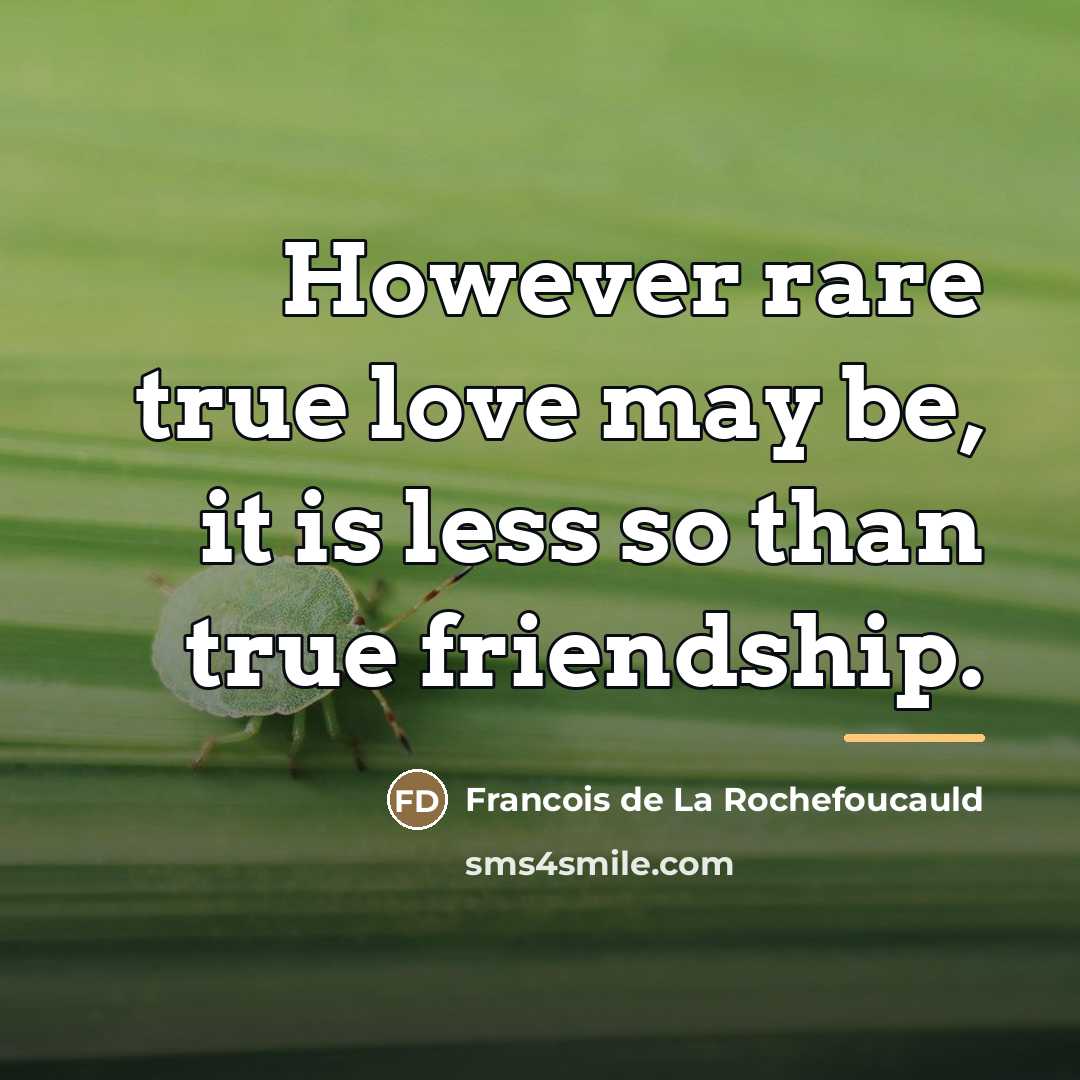 “However rare true love may be, it is less so…” quote by Francois de La Rochefoucauld