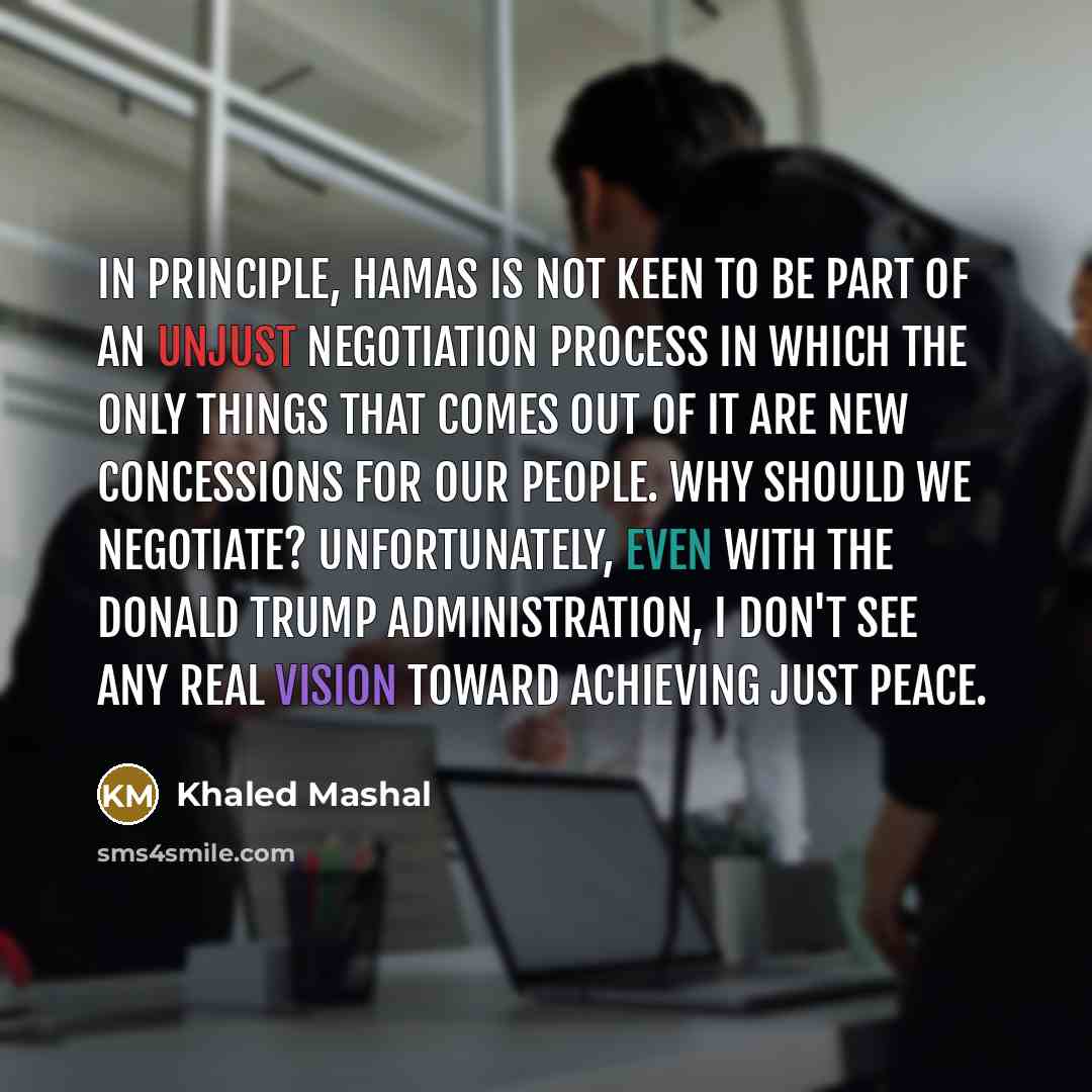 “In principle, Hamas is not keen to be part of…” quote by Khaled Mashal