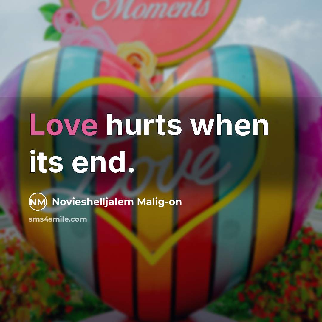 “Love hurts when its end.…” quote by Novieshelljalem Malig-on