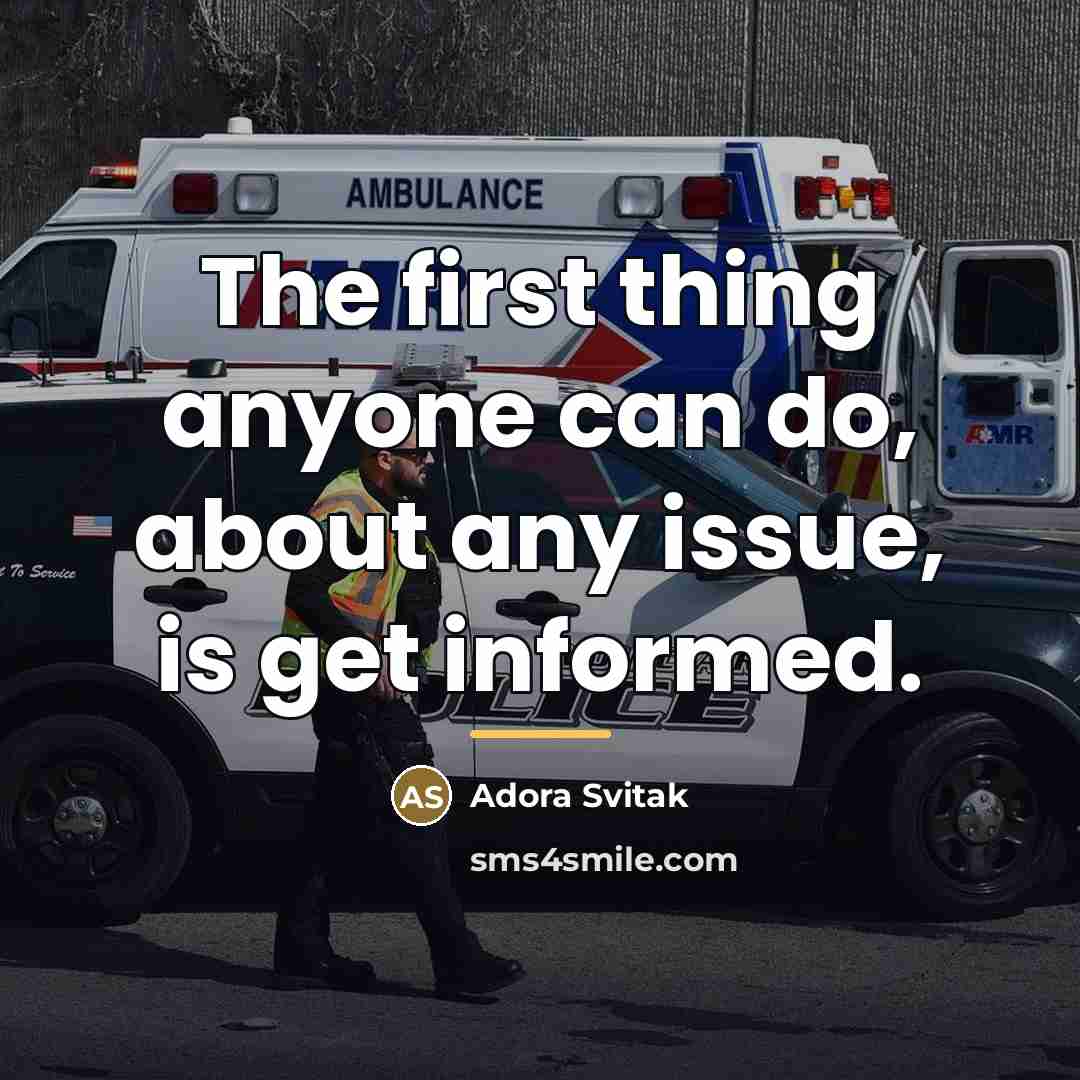 “The first thing anyone can do, about any issue, is…” quote by Adora Svitak