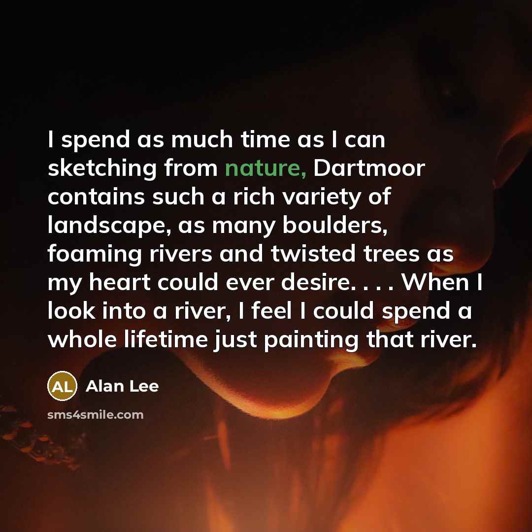 “I spend as much time as I can sketching from…” quote by Alan Lee