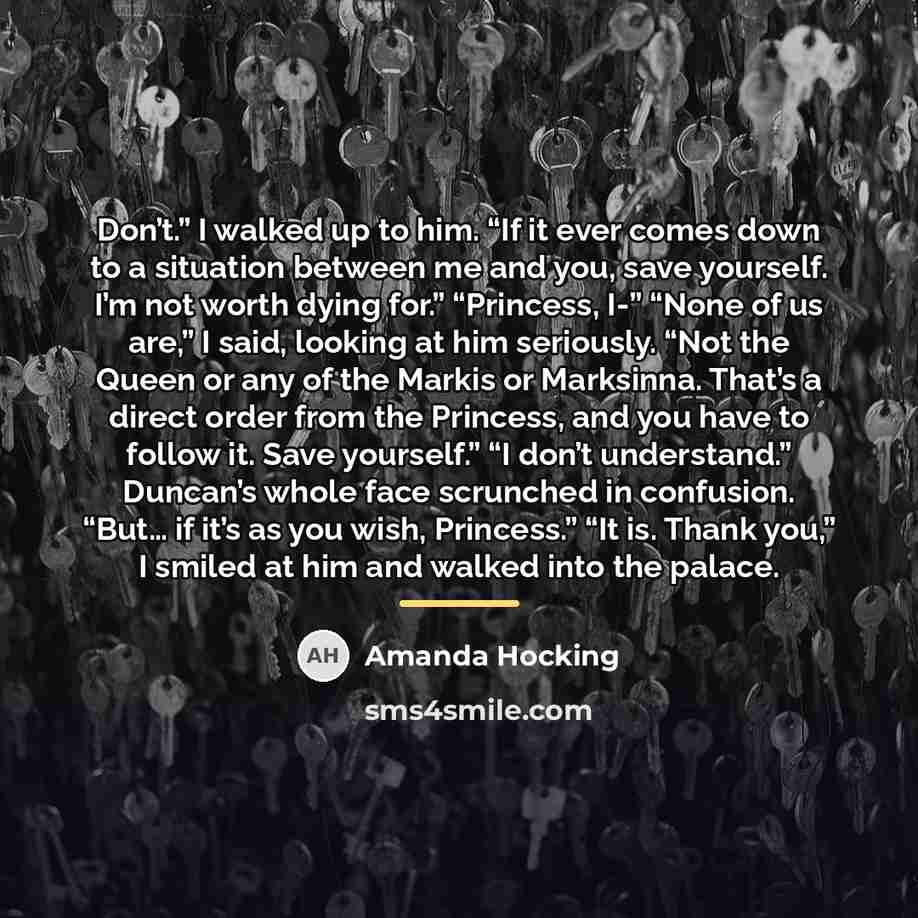 “Don’t.” I walked up to him. “If it ever comes…” quote by Amanda Hocking