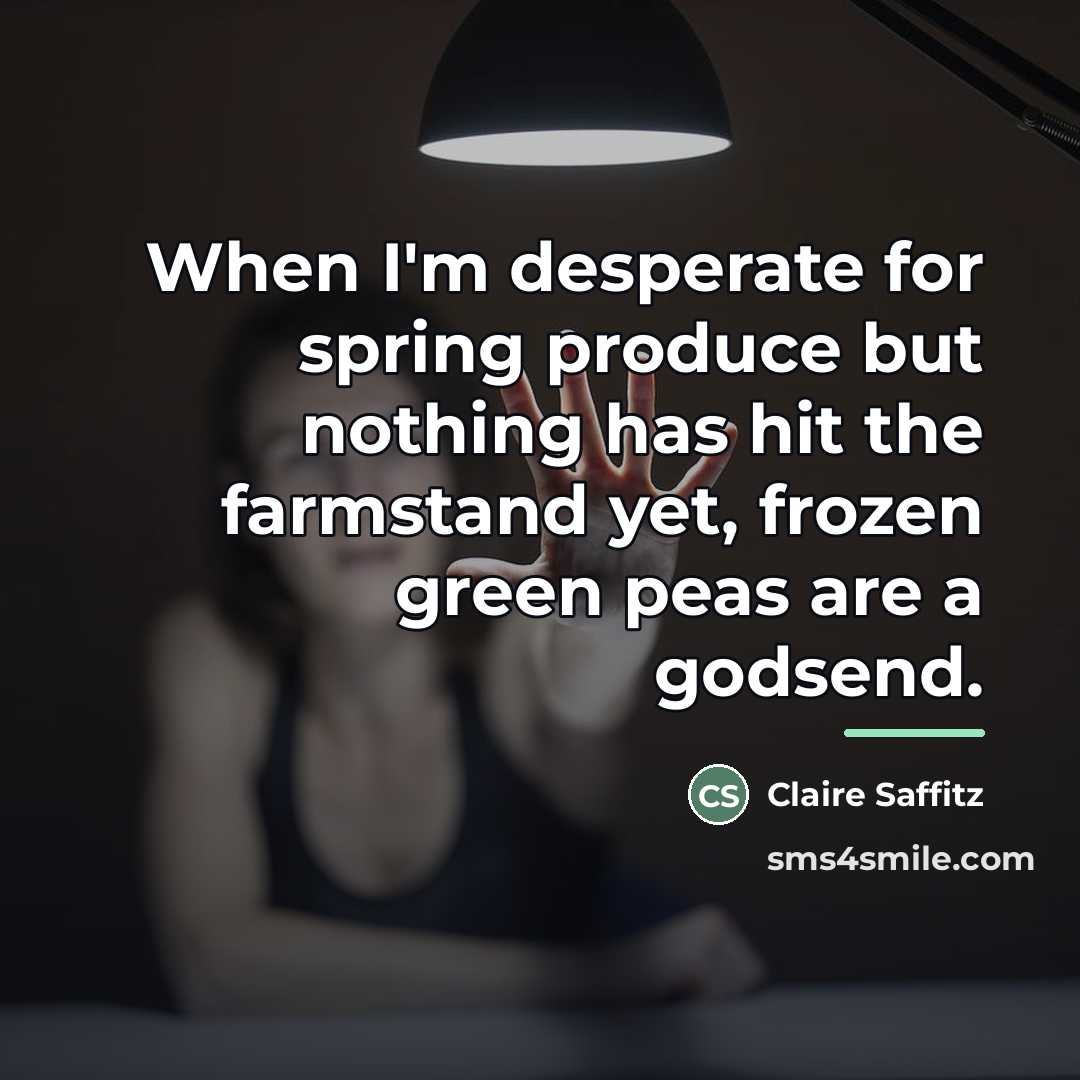 “When I'm desperate for spring produce but nothing has hit…” quote by Claire Saffitz