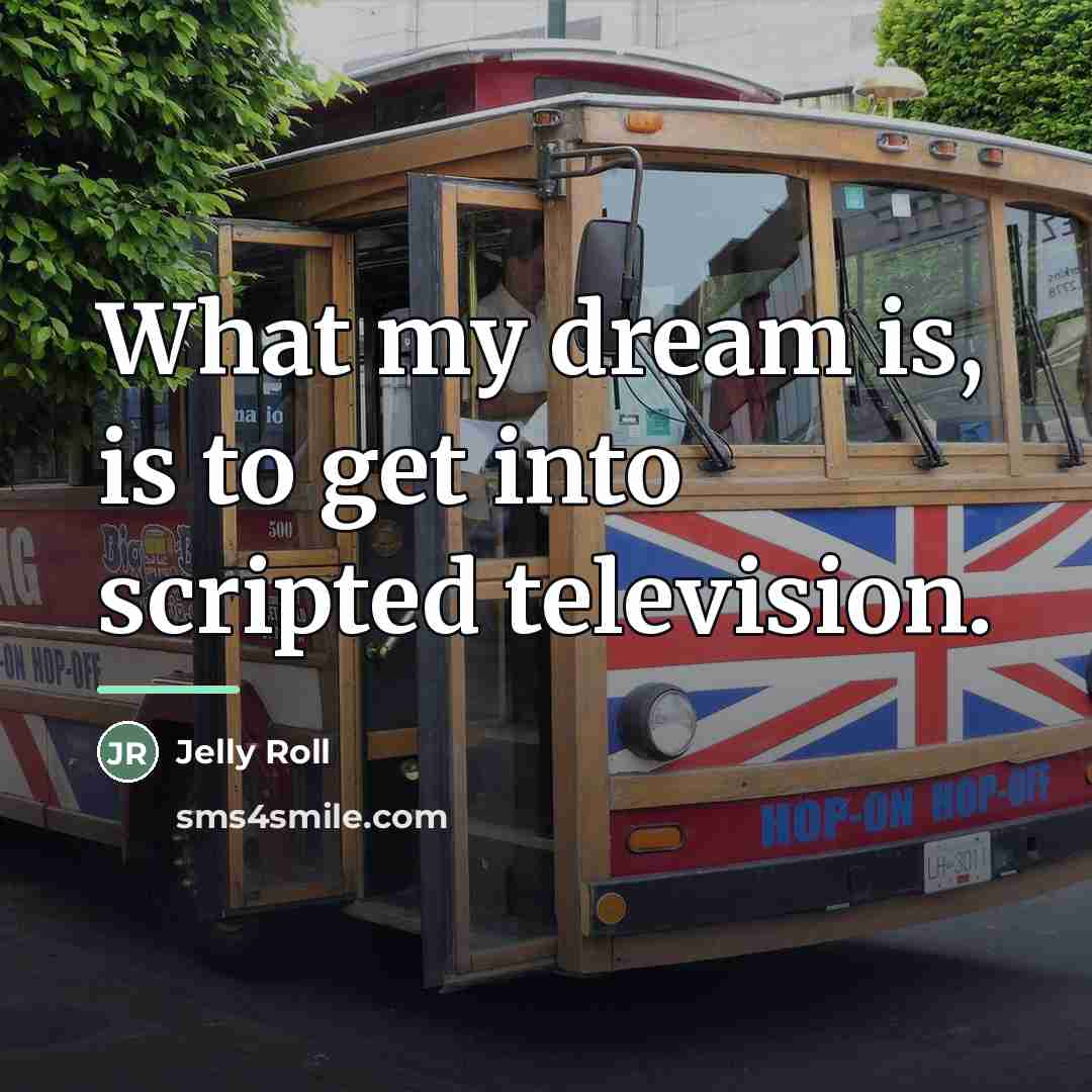“What my dream is, is to get into scripted television.…” quote by Jelly Roll