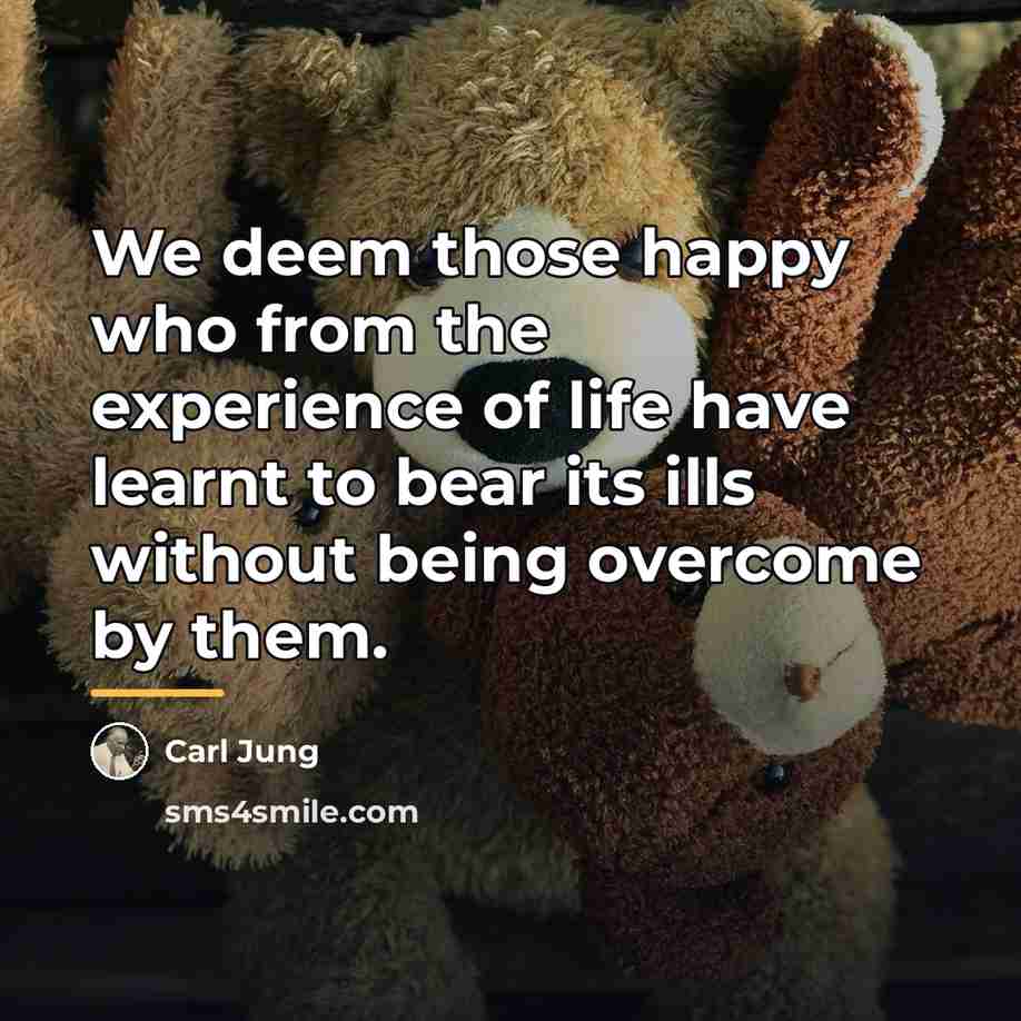 “We deem those happy who from the experience of life…” quote by Carl Jung