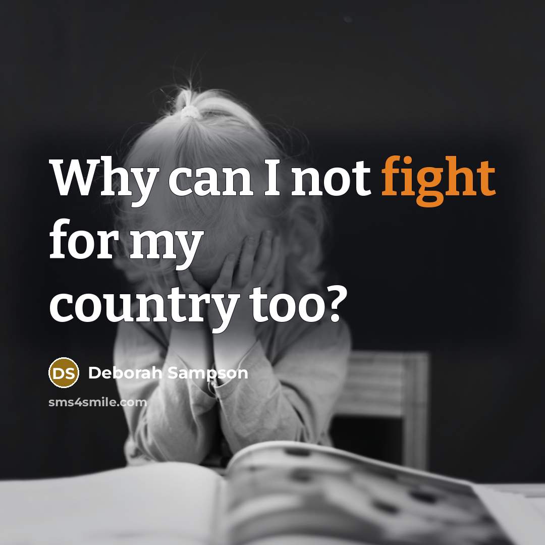 “Why can I not fight for my country too?…” quote by Deborah Sampson