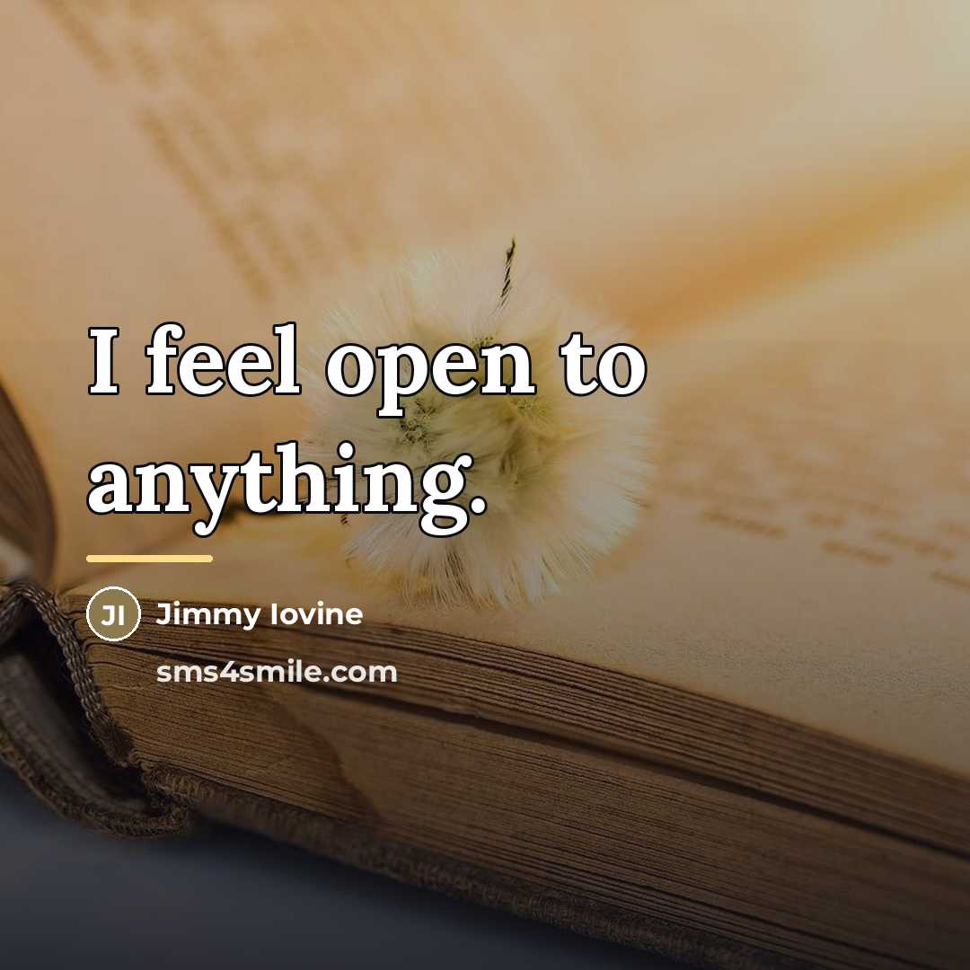 “I feel open to anything.…” quote by Jimmy Iovine