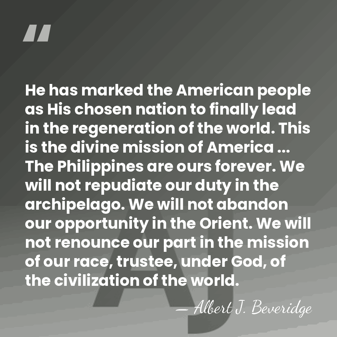 He has marked the American people as His chosen nation to finally&hellip; - Albert J. Beveridge