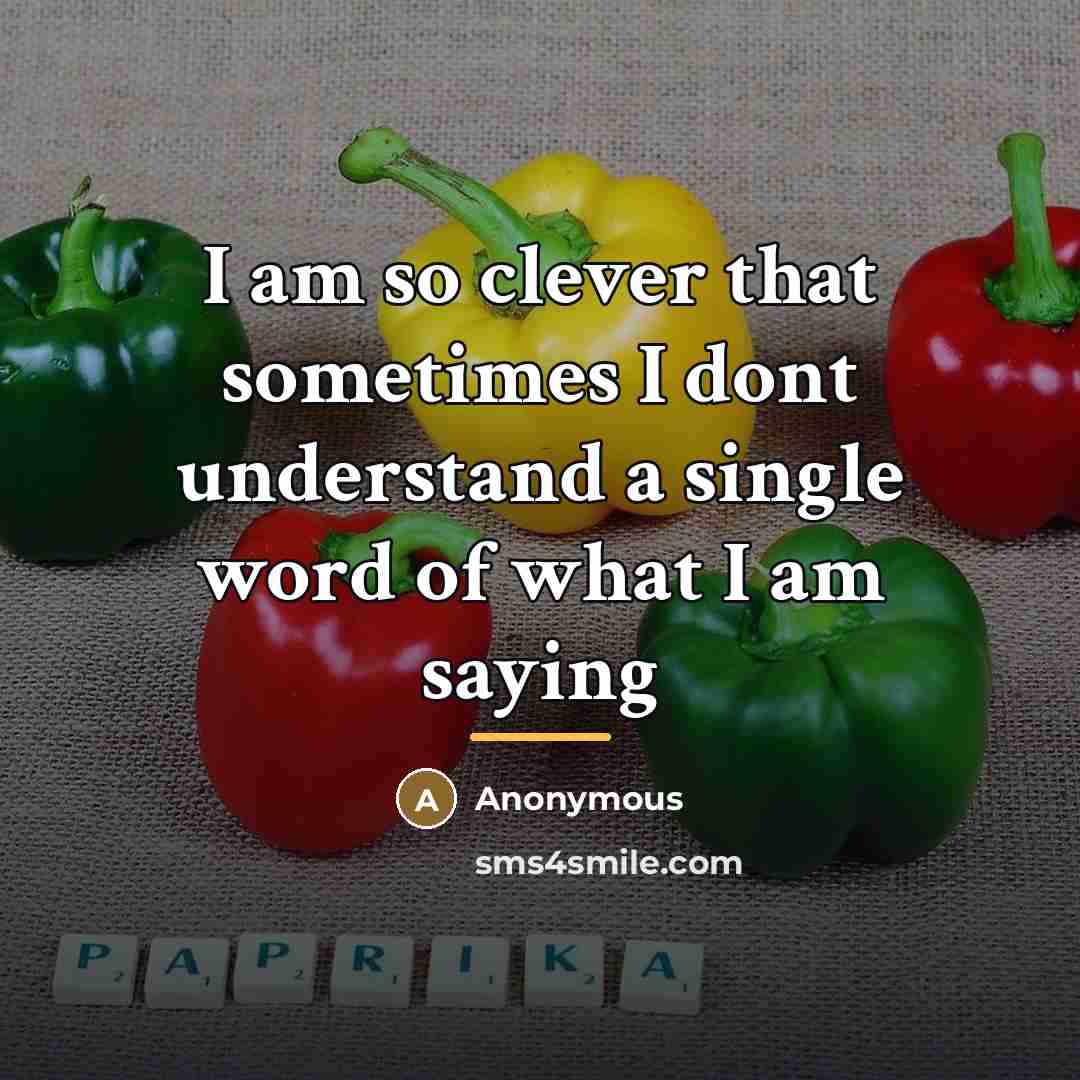 “I am so clever that sometimes I dont understand a…” quote by Anonymous