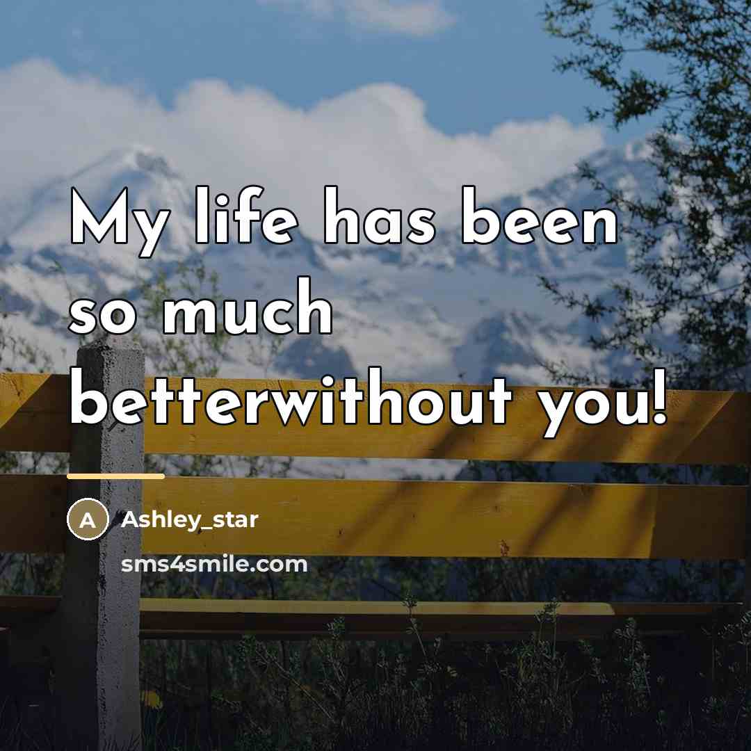 “My life has been so much betterwithout you!…” quote by Ashley_star