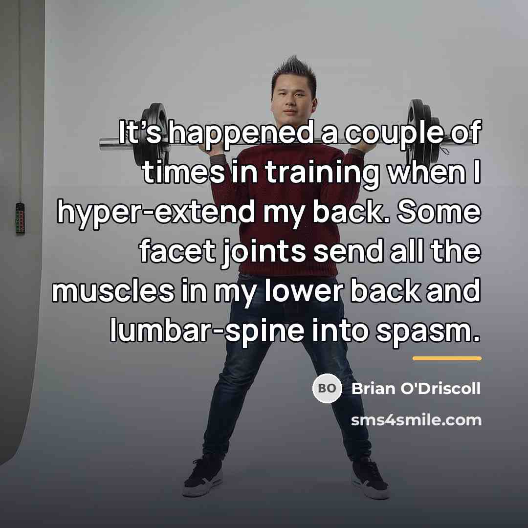 “It's happened a couple of times in training when I…” quote by Brian O'Driscoll