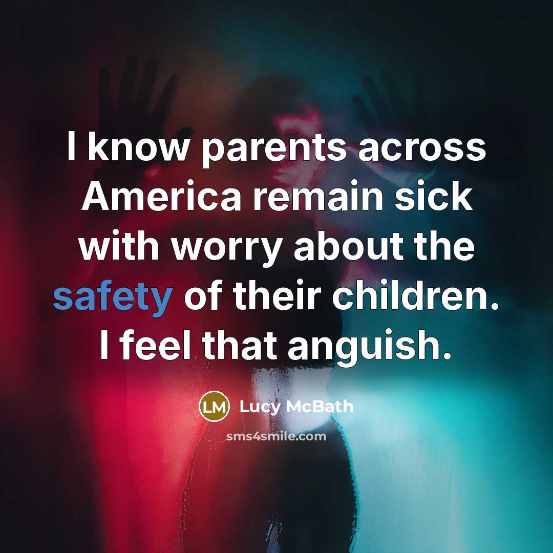 “I know parents across America remain sick with worry about…” quote by Lucy McBath