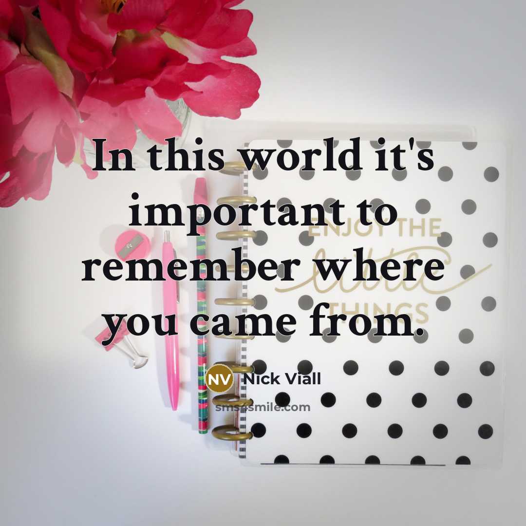 “In this world it's important to remember where you came…” quote by Nick Viall