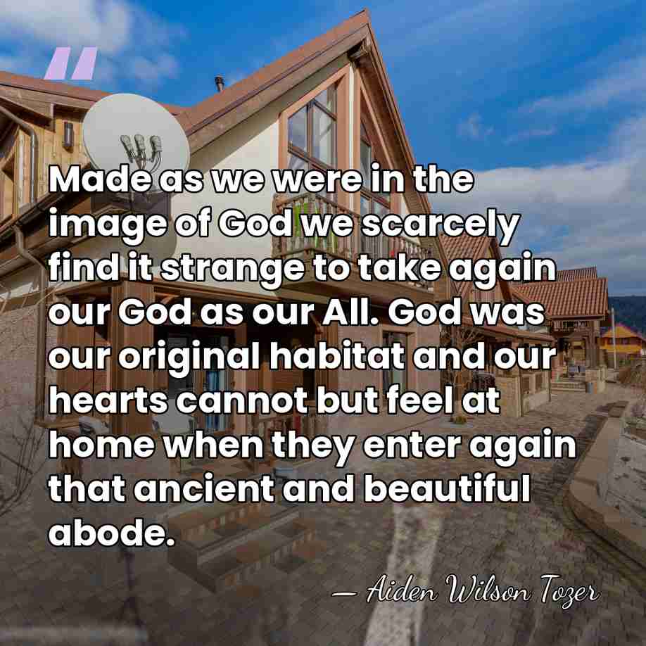 Made as we were in the image of God we scarcely find&hellip; - Aiden Wilson Tozer
