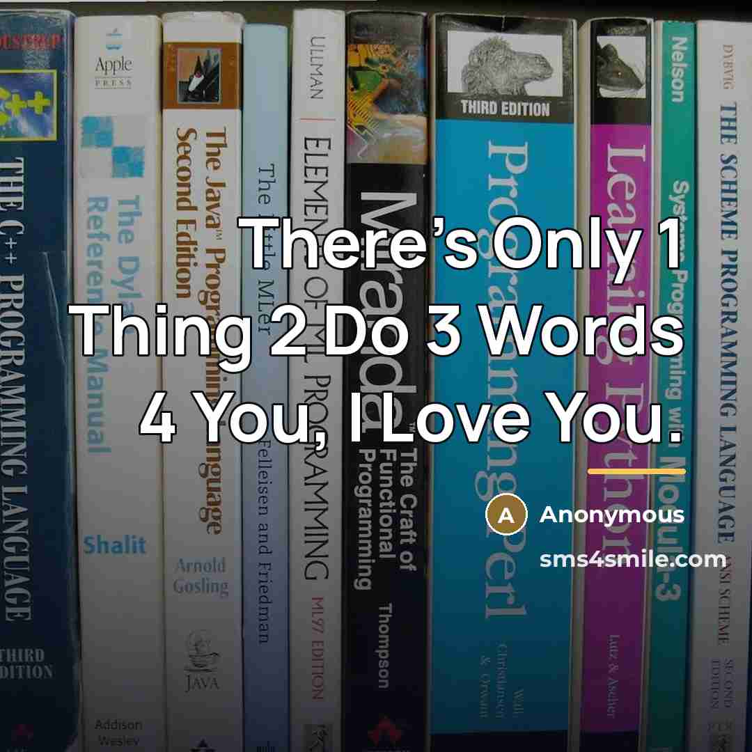 “There's Only 1 Thing 2 Do 3 Words 4 You,…” quote by Anonymous