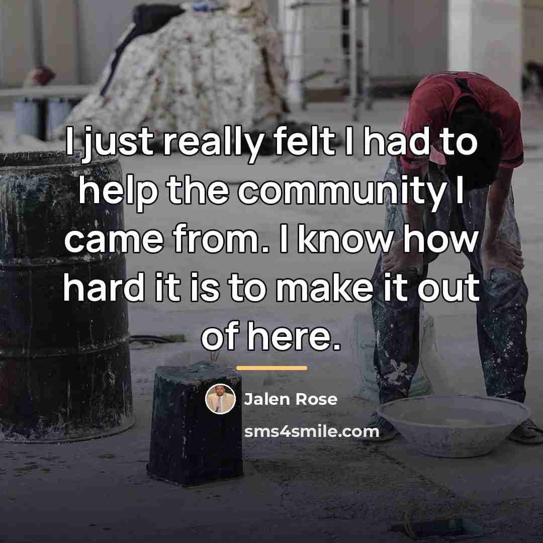 “I just really felt I had to help the community…” quote by Jalen Rose