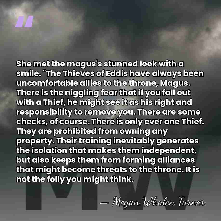 She met the magus's stunned look with a smile. "The Thieves of&hellip; - Megan Whalen Turner