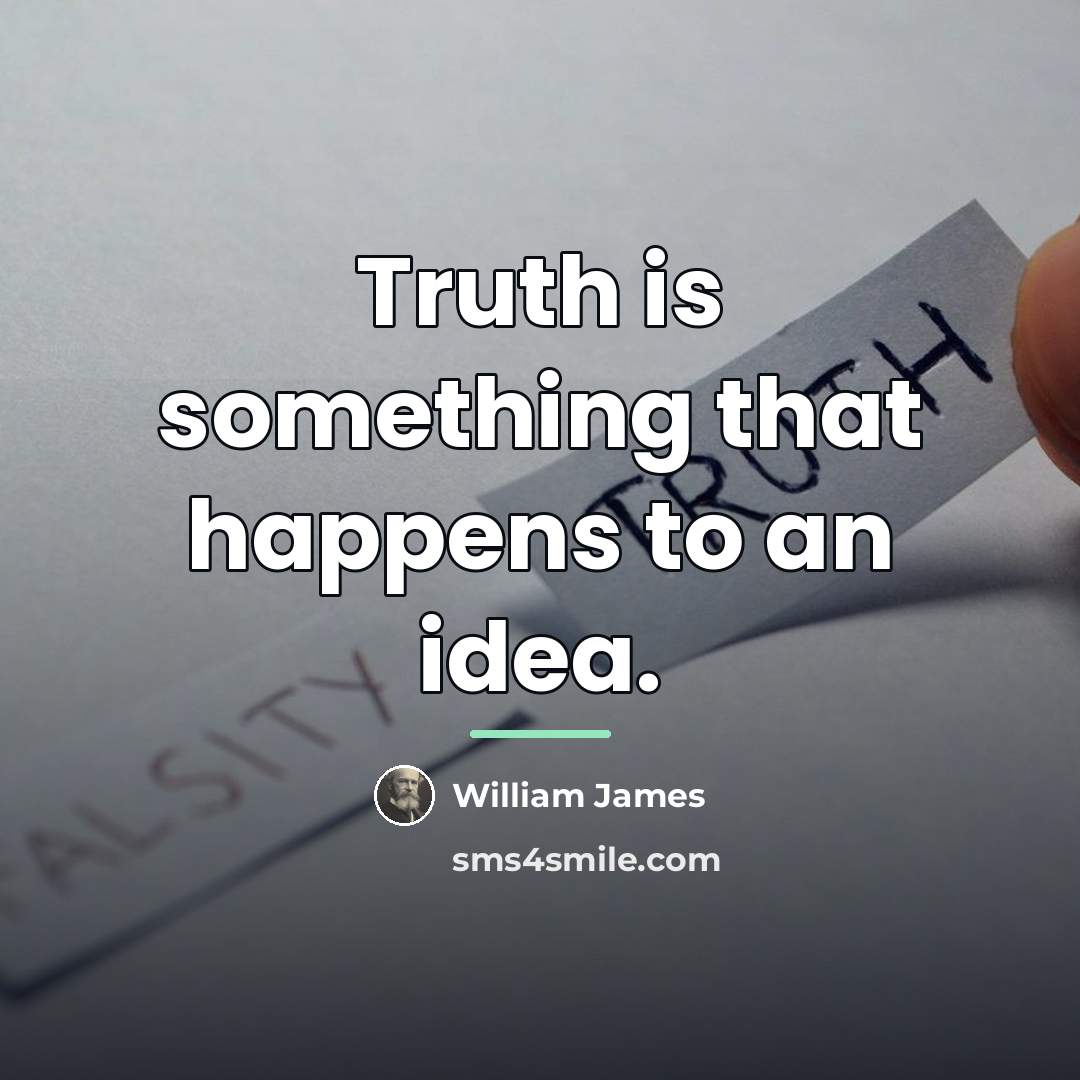 “Truth is something that happens to an idea.…” quote by William James
