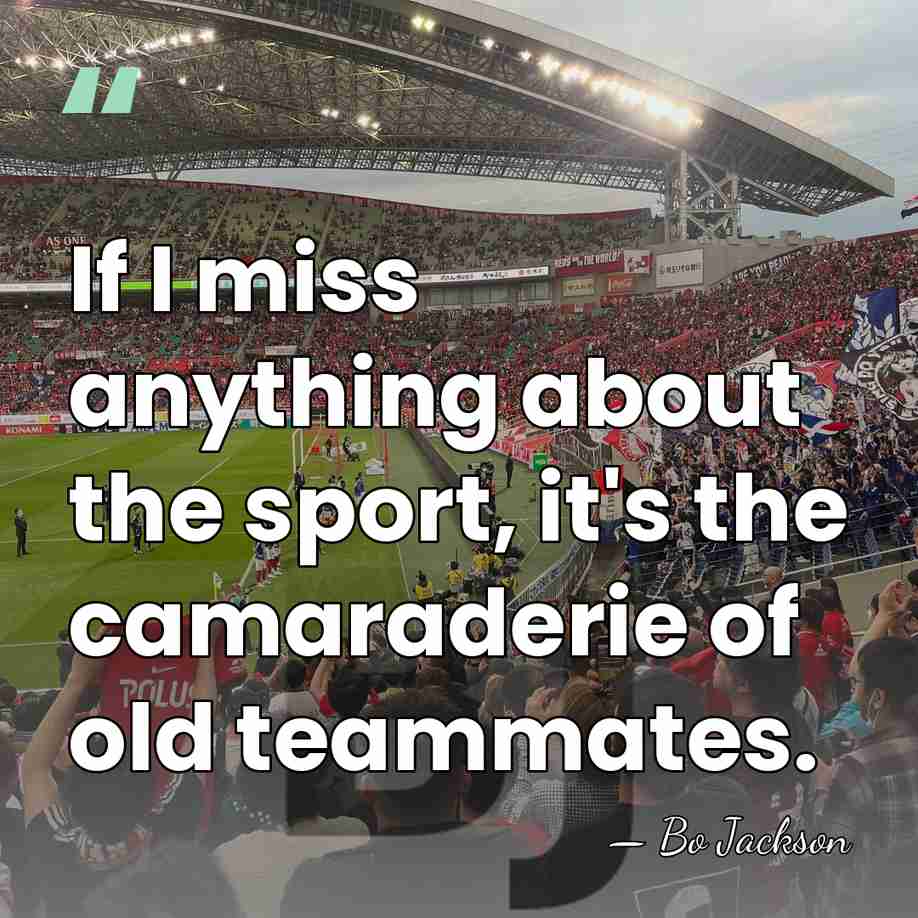 If I miss anything about the sport, it's the camaraderie of old&hellip; - Bo Jackson